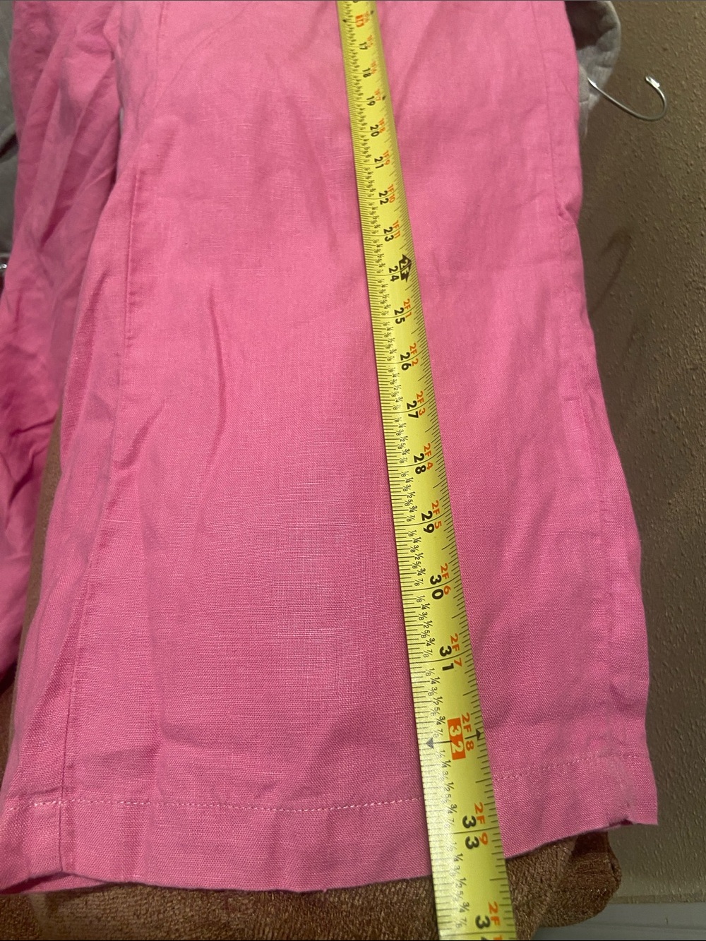 J. Jill Bright Pink Wide Leg Button-Accent Pants - Picture 4 of 9